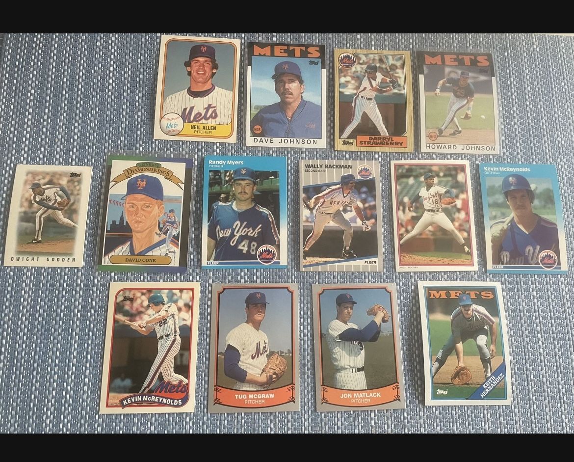 Mets baseball cards from the 80s