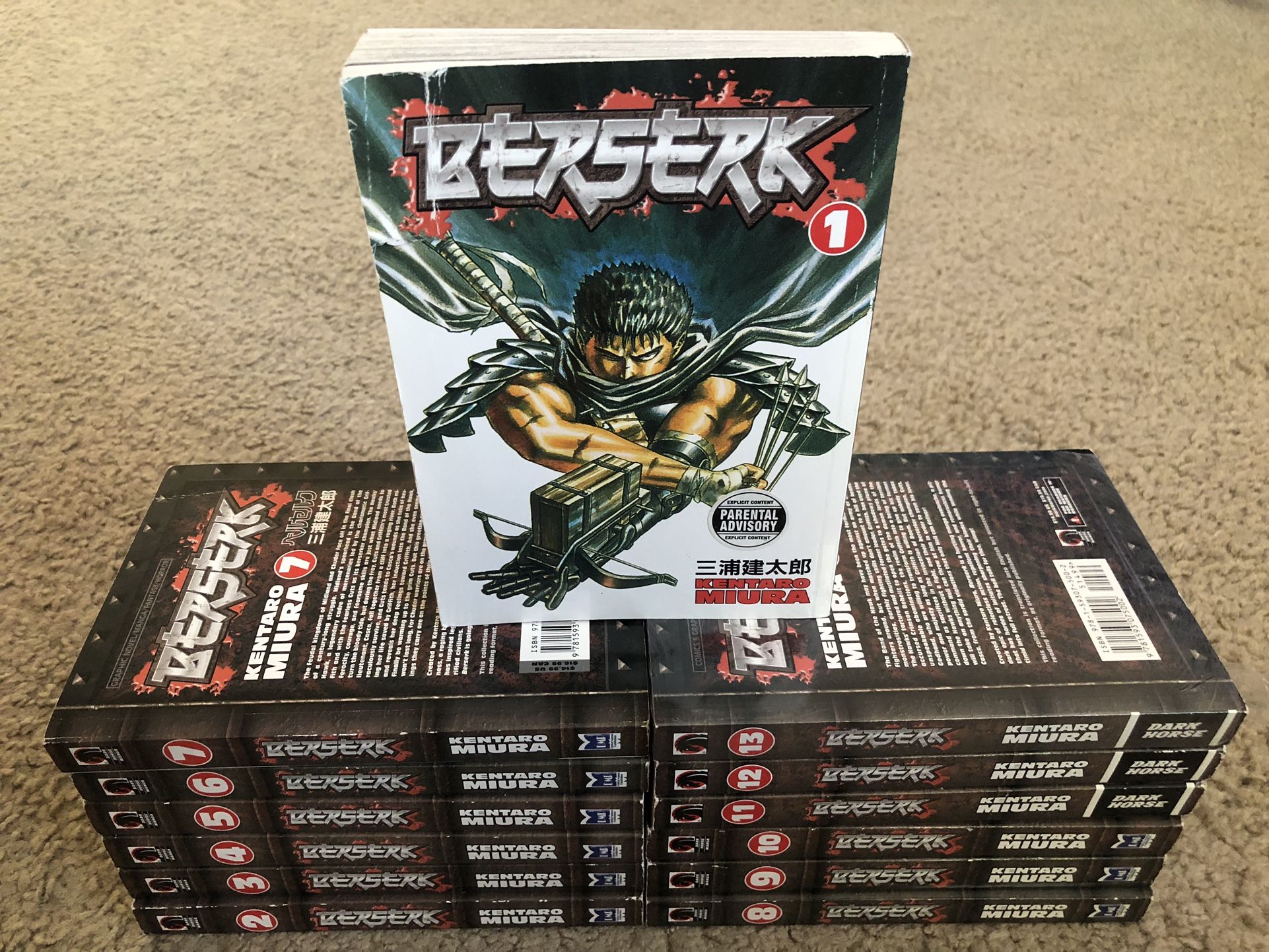 Berserk Manga - Volumes 1-13 - Dark Horse - Series