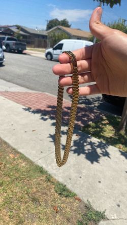 Stainless steel gold rolex chain