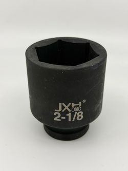 1" Drive 2-1/8" Impact Socket, 6-Point Heat Treated Cr-V Alloy Steel JXHONG