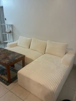 L shaped sectional, sulfur