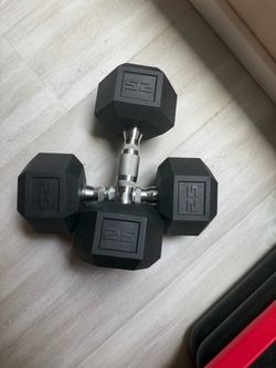 25 lb Hex Dumbbells — Set of 2