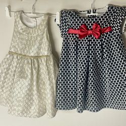 Lot of 2 Nanette Baby Girls Dresses 24M Preppy Special Occasion Formal Old Money