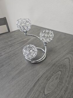 Crystal Ball 3-Arm Candle Holder