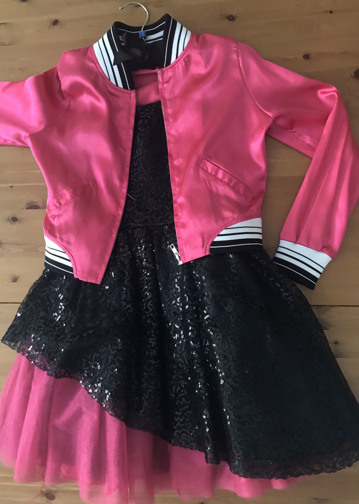 Halloween Costume Disco Dress and Jacket Jojo Siwa Girls Size L 10/12