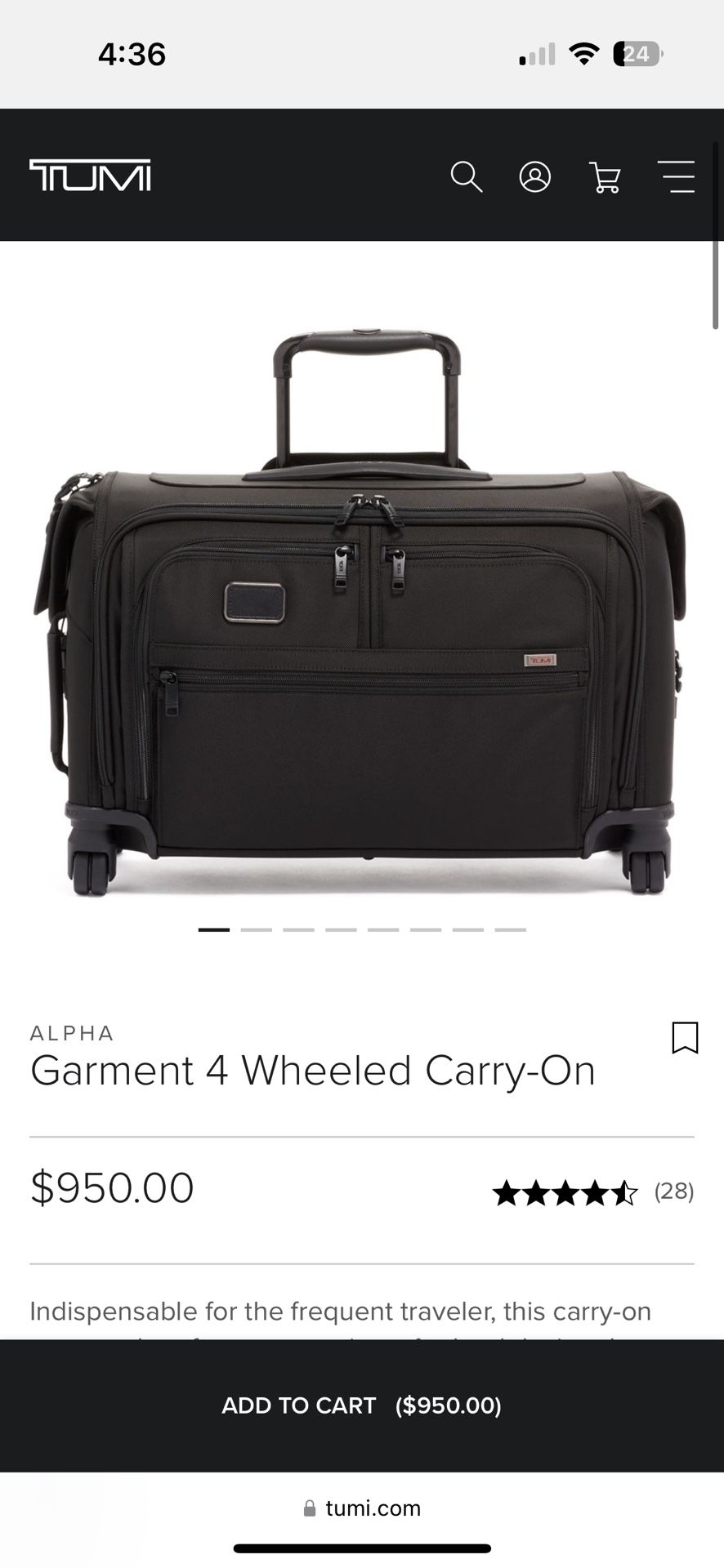 Tumi Garment Bag
