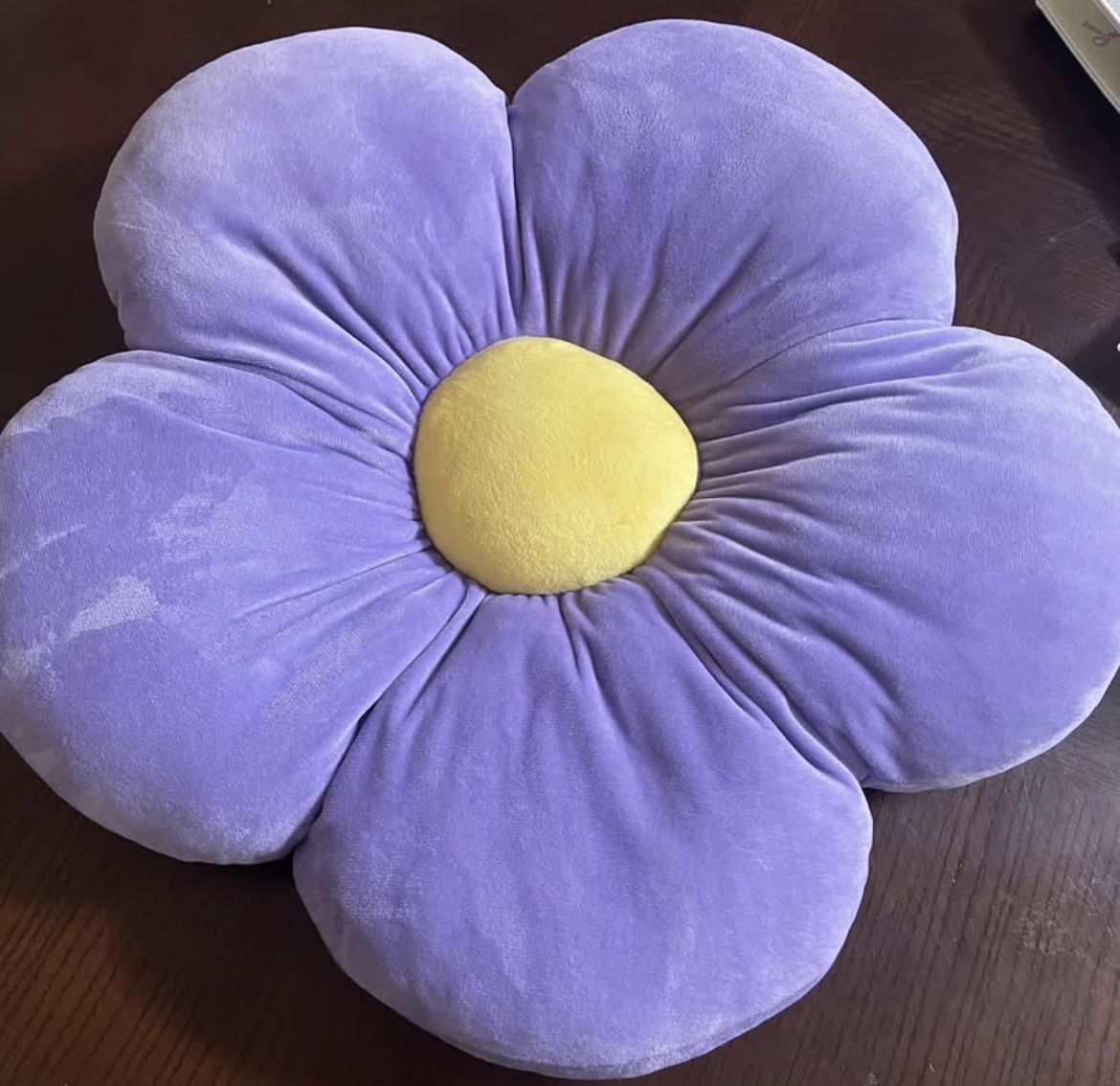 Purple Flower Shaped Daisy Throw Plush Pillow Decorative