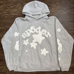 Beluga Grey Sp5der Hoodie 