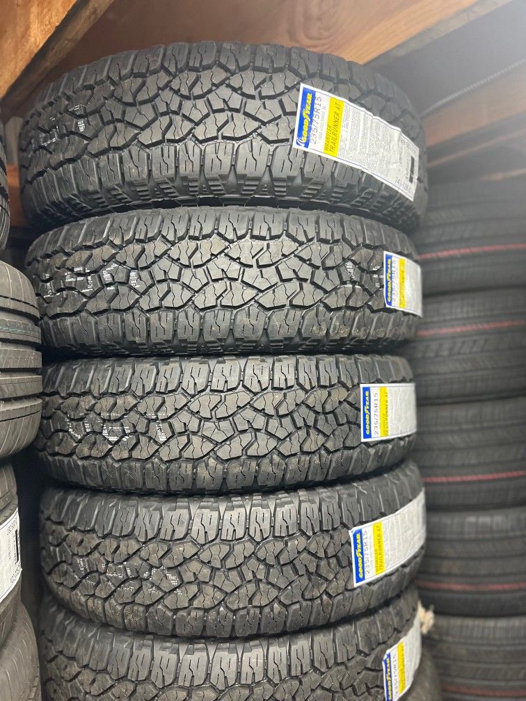 Goodyear All Terrains 235/75/15 4 new tires
