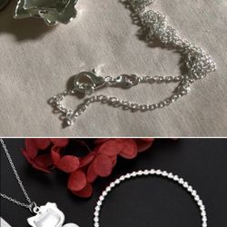 New Hello Kitty 925 Stamped Locket Necklace And Bracelet set.  Swipe Left For More Hello Kitty SOLD SEPARATELY SHIPPING