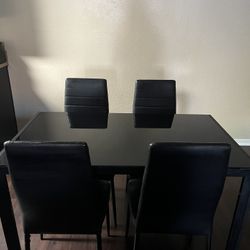 Ebern Designs 51" Tempered Glass Dining Table, Excellent Table, Optional Chairs