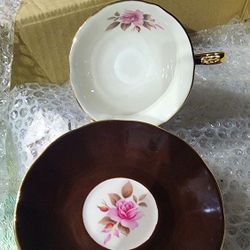 Antique Tea Cup/Saucer, Staffordshire Bone China