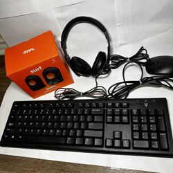 Keyboard, Mouse, Headset, Speakers Set