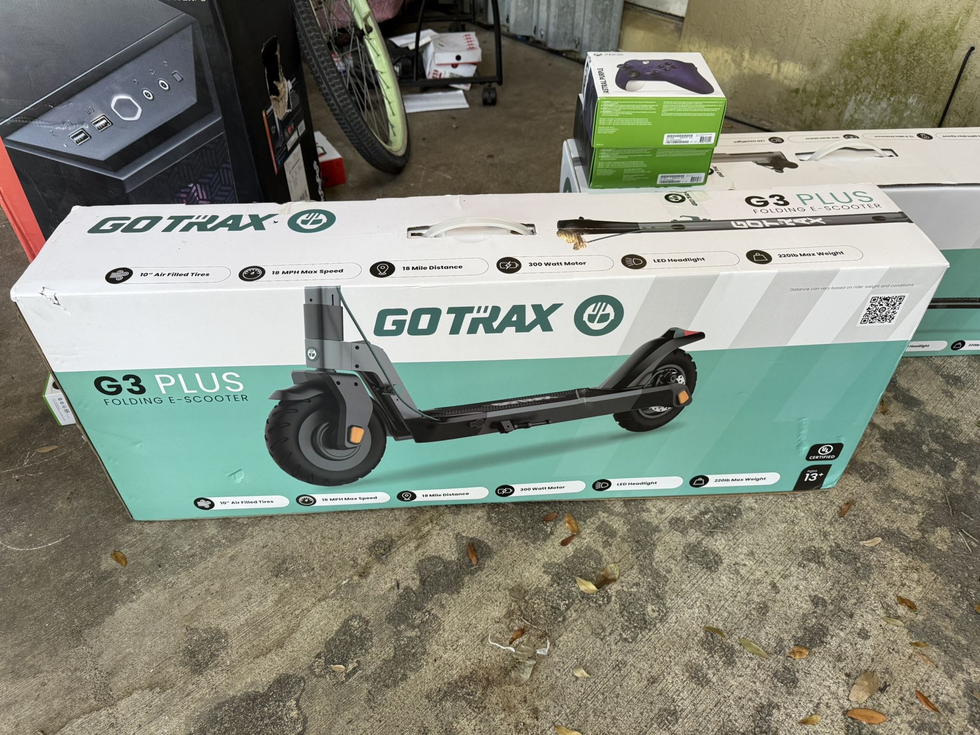 GOTRAX G3 Plus Adult Electric Scooter, 300W 10" Tires Max 18 mile Foldable Escooter for Adult, Gray