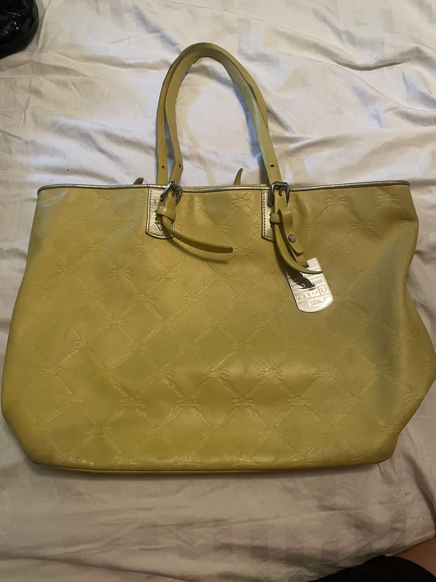 Beautiful Yellow Long Champ 148 Paris Tote