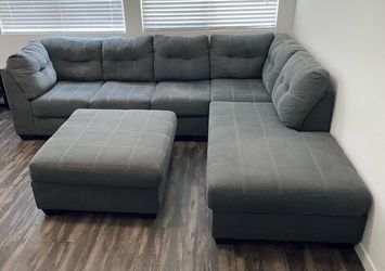 Grey sectional couch