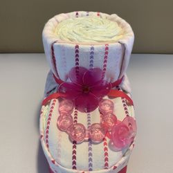 Bootie Diaper Cake - Pink