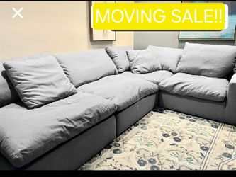 Grey Cloud Couch Modular Sectional Sofa