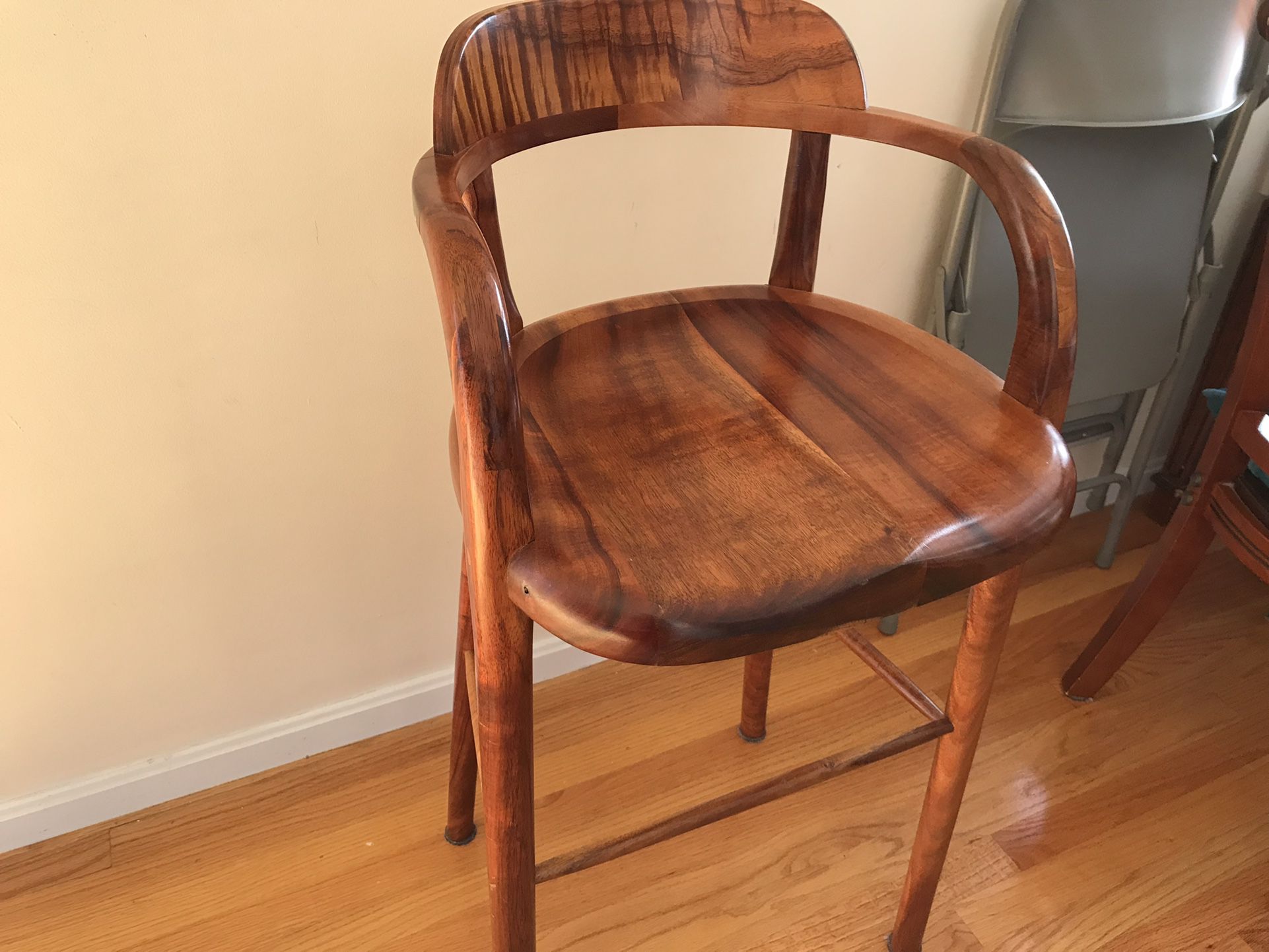 Koa Wood Chair Signed By Stan Gollaher 