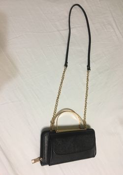 Black and gold purse/ clutch bag