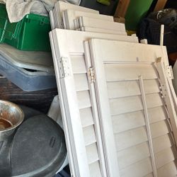 White Shutters 4 Pairs. 5”x4”