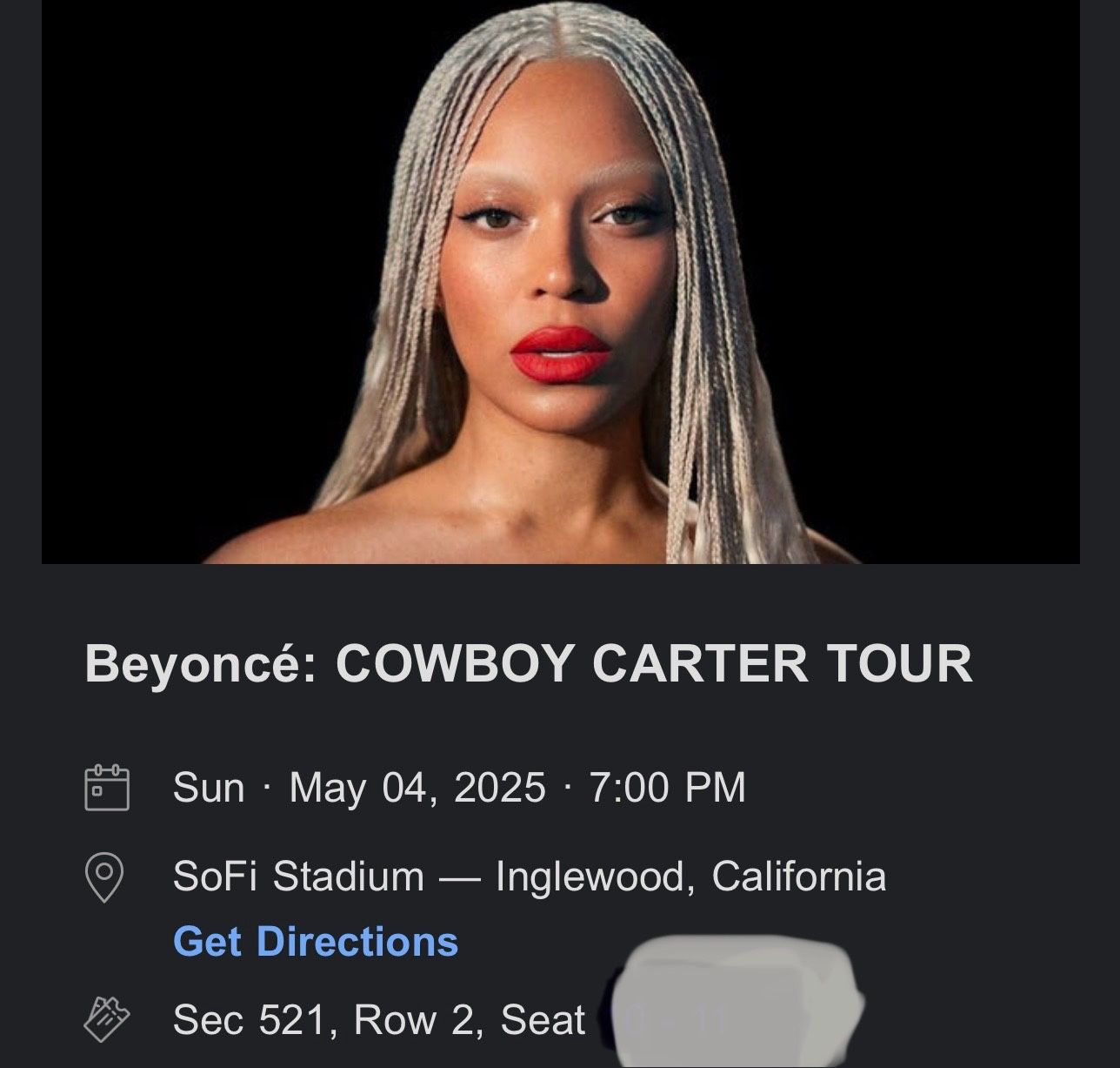 Beyonce Tickets May 4, 2024 Sofi Stadium, Inglewood, CA