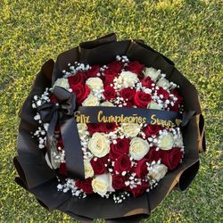 Red and white bouquet 