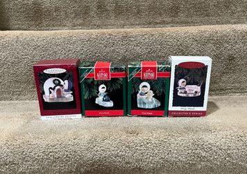 Hallmark Keepsake Frosty Friends Eskimo 90, 92, 93, 96 lot of 4 Whale Penguin
