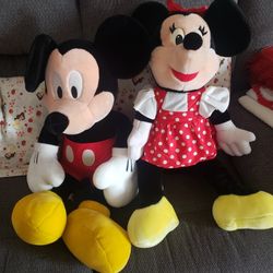 Disney Mickey & Minnie Mouse Large Stuffed Toys