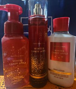 Bath & Body Works Winter Candy Apple 3-Piece Set