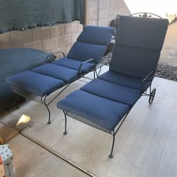 Rod Iron patio recliners