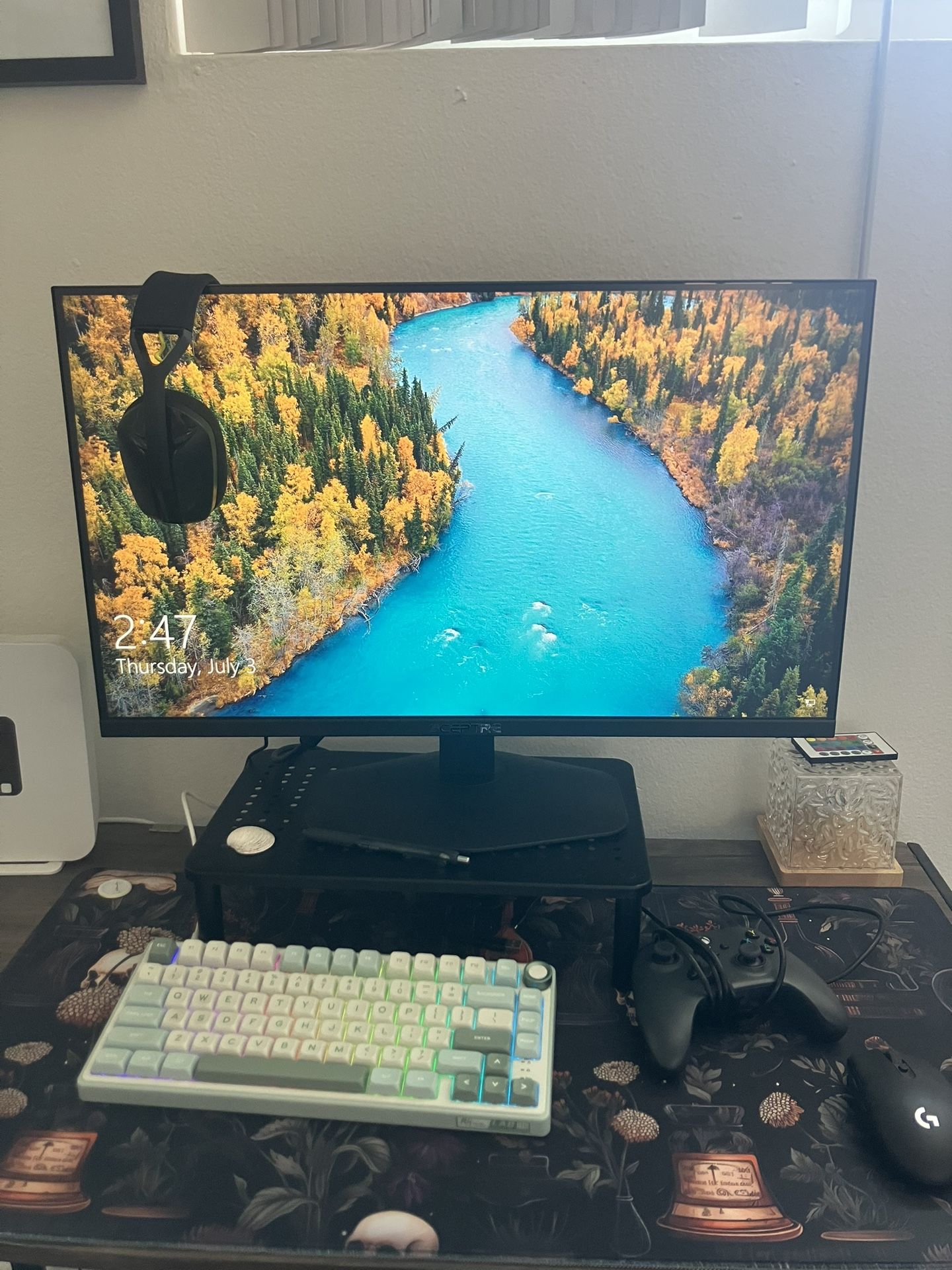 PC Gaming Peripherals (mouse, keyboard, monitor, controller, wireless headphones)