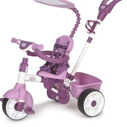 Little Tikes Basic Edition Trike Girl's, 4 in 1 Tricycles Push & Pedal Ride On, Pink