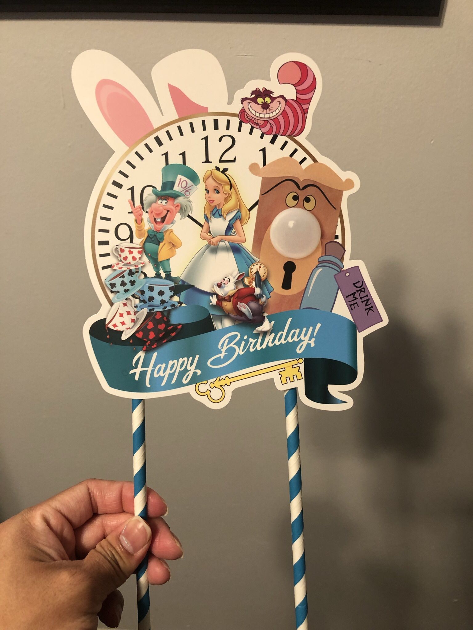 Birthday Cake Topper Alice In Wonderland 