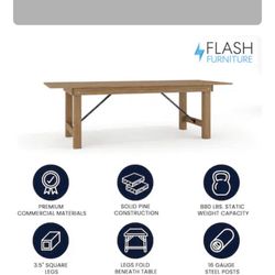 Hercules Antique Rustic Rustic Wood Dining Table