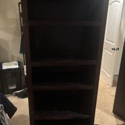 Dark brown book shelf