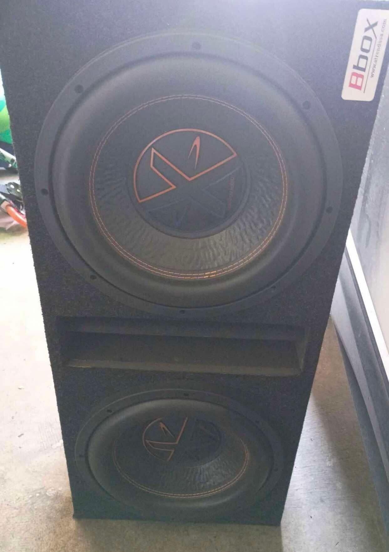 2 12"inch Subwoofers With Amp