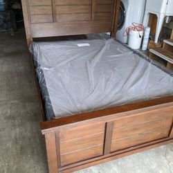 Double Bed Frame and Tempurpedic Flat Foundation 
