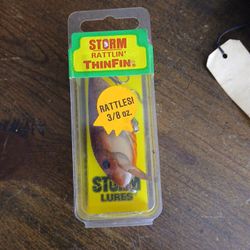 Vintage, Pre-Rapala Storm Rattlin' Thin Fin Lure, NIP, Sealed, RT62