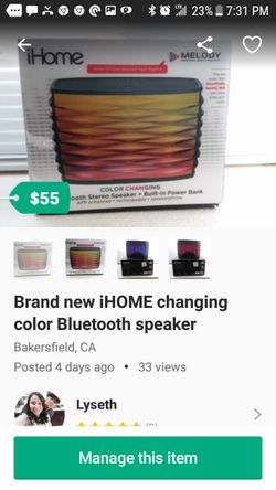 Brand new ihome Bluetooth speaker