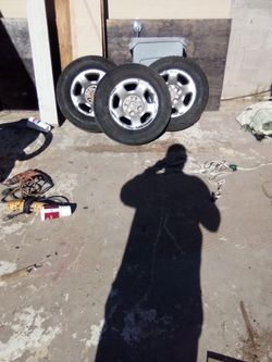 Three Dodge Rims With tires All Hold Air Great For Extras Sweet Deal $50