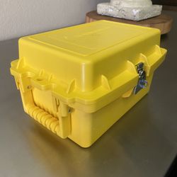 Lil  YELLOW SOLID PLASTIC STORAGE BOXES  $12.oo.  I have SEVERAL  W-11 Inches D 71/2 Inches $12.oo EACH  