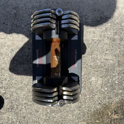 ONE Weider 25 lb power switch dialable dumbbell weights