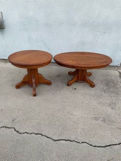 BOTH Solid Oak Tables for $60!