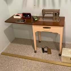 Singer Model 301A Cabinet Sewing Machine 