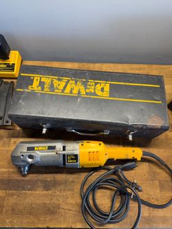 DEWALT DW124 1/2in Right Angle Drill 120V Corded W Case Yellow Heavy Duty