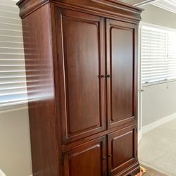 Mahogany Colored Armoire Dresser 