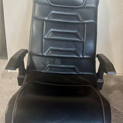 Black Premium Gaming Chair With Surround Sound Bluetooth Connectivity 