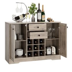 2 Draw Cabinet And Cabinet With Wine Rack