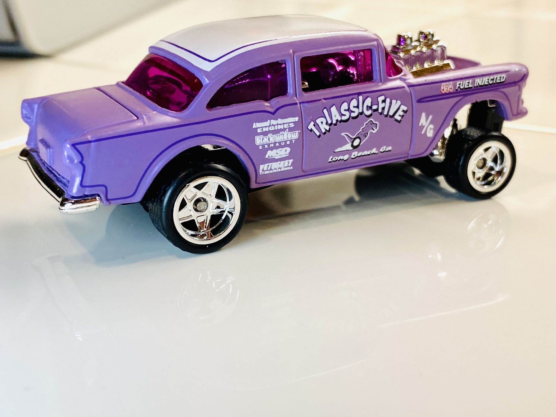 Hot Wheels 55 Chevy Bel Air Gasser Custom Wheel Swapped